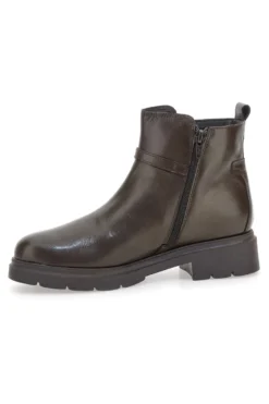 Stivaletti marroni in pelle con morsetto Pittarello Class 849240