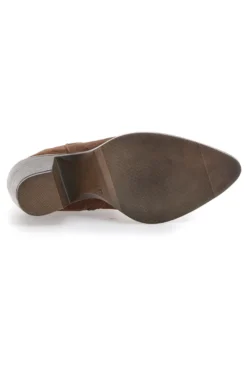 Stivaletti marroni scamosciati in vera pelle con tacco alto squadrato Pittarello glam 6326400