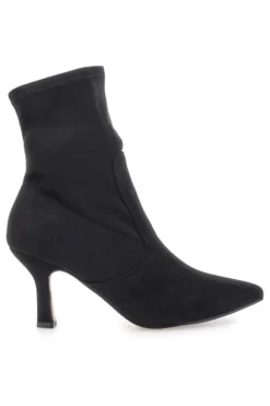 Stivaletti neri a calza con tacco a spillo Le Havre Paris 9001