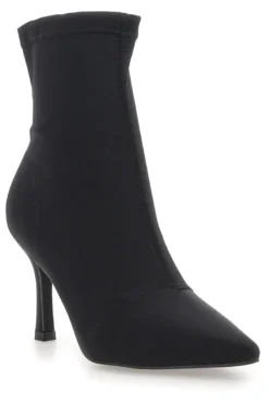 Stivaletti neri a calza con tacco a spillo The First P632