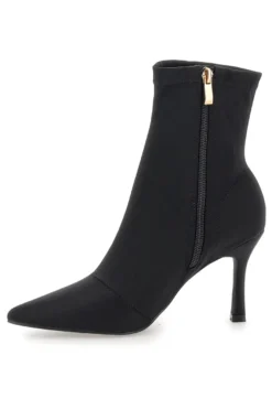 Stivaletti neri a calza con tacco a spillo The First P632