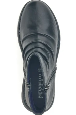 Stivaletti neri con cuciture arricciate Pittarello 24032