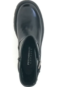 Stivaletti neri con fibbie PITTARELLO CAPSULE 24245 039