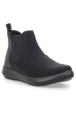 Stivaletti neri con inserti elastici e suola leggera Inblu 59 WG