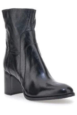Stivaletti Neri Con Tacco 8 Cm In Vera Pelle Pittarello Must Have P26206