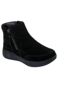 Stivaletti neri con zip e Memory Foam Skechers Wilshire Blvd Weekend Crush