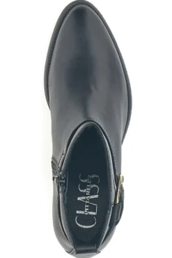 Stivaletti neri in pelle con tacco basso Pittarello Class 852160