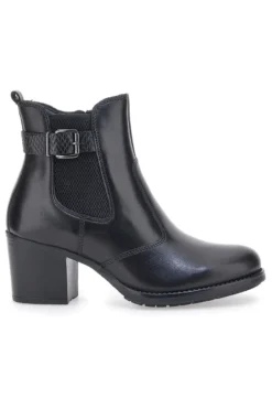 Stivaletti neri in vera pelle con tacco a blocco PITTARELLO CLASS 3047