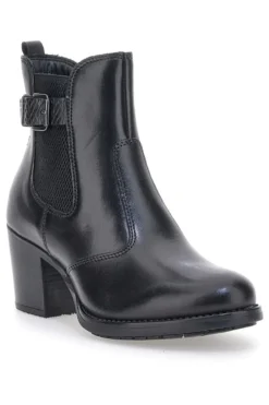 Stivaletti neri in vera pelle con tacco a blocco PITTARELLO CLASS 3047