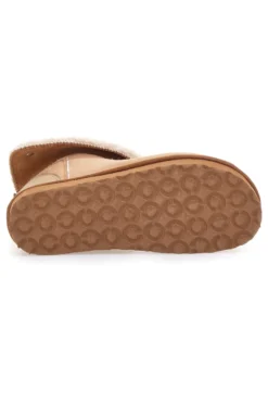Stivaletti pantofola beige con risvolto in pelo e interno caldo Inblu 23 FX