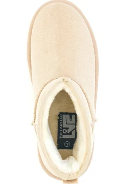 Stivaletti pantofola beige con interno in pelo Pittarello Love PK1699C