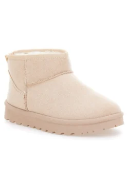 Stivaletti pantofola beige con interno in pelo Pittarello Love PK1699C