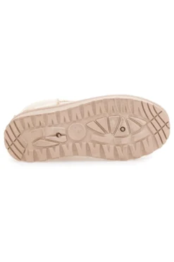Stivaletti pantofola beige con interno in pelo Pittarello Love PK1699C