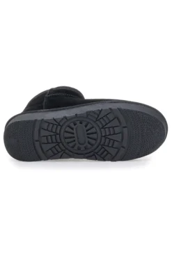 Stivaletti Pantofole neri con pelo effetto scamosciato Mon Dieu L1200