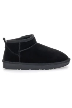 Stivaletti Pantofole neri con pelo effetto scamosciato Mon Dieu L1200