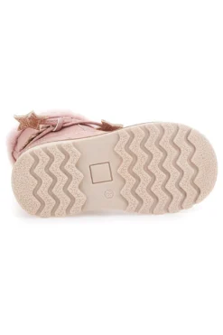 Stivaletti rosa con bordo in pelo e stelle glitter Grazie 1528