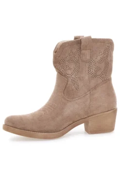 Stivaletti Taxani Beige con Tomaia Liscia CAFÈ COST RQ2204A