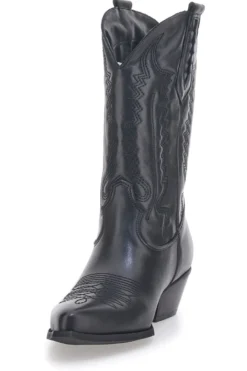 Stivaletti Texani Neri Con Tomaia Ricamata Made in Italy PITTARELLO LOVE TEX4090