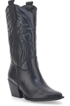 Stivaletti Texani Neri Con Tomaia Ricamata Made in Italy PITTARELLO LOVE TEX901RN
