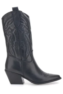 Stivaletti Texani Neri Con Tomaia Ricamata Made in Italy PITTARELLO LOVE TEX901RN