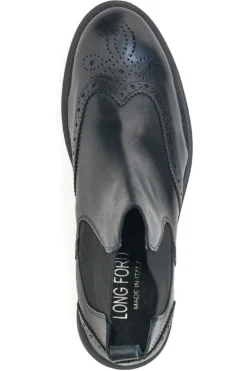 Stivaletto Beatles Vera Pelle Nero Longford 4001