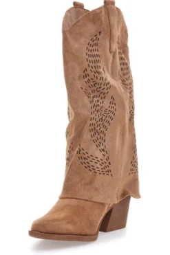 Stivali marroni traforati stile western Cafè cost H3W2058Y130