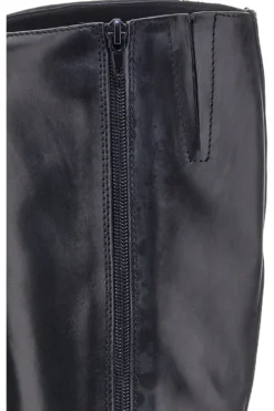 Stivali neri in vera pelle con zip laterale Pittarello Class RF24L447