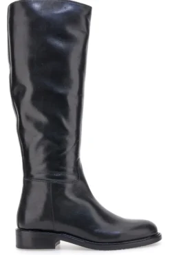 Stivali neri in vera pelle con zip laterale Pittarello Class RF24L447