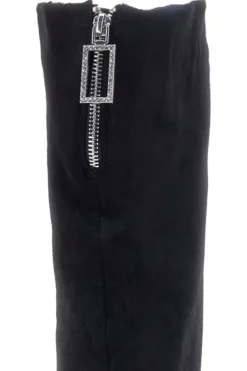 Stivali neri sopra al ginocchio con zip gioiello Le Havre Paris 1983G425