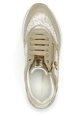 Stringate Beige con Platform e Decorazioni Ricamate MARIELLA BURANI 51051