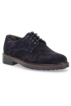 Stringate blu in pelle scamosciata Pittarello 600