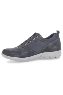 Stringate Grigie con Tomaia in Pelle e Mesh JERPOINT 99