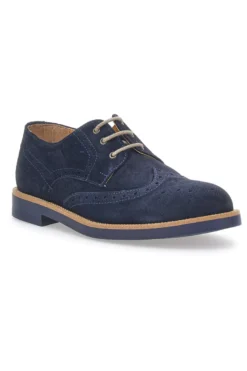 Stringate in Vera Pelle Pittarello 52031 Blu