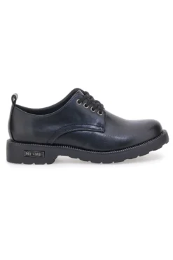 Stringate nere in pelle con suola robusta Me & Me 3001