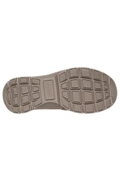 Taupefarbene Stiefeletten mit Reißverschluss und Memory Foam Skechers Easy Going Cool Zip
