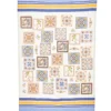 Telo Mare in Cotone Bianco e Blu B-Sand 005