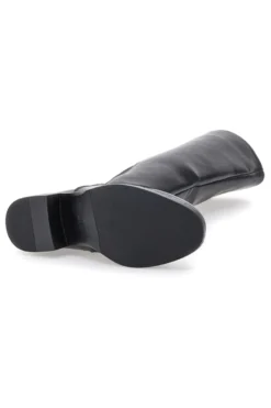 The First P614 Schwarze Stiefel mit Gummiband