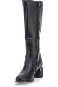 THE FIRST 499 Schwarze spitze High Heel Stiefel