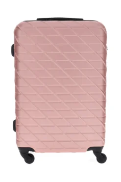 Trolley grande rose gold rigido con 4 ruote Prima riga PR157/G
