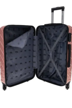 Trolley grande rose gold rigido con 4 ruote Prima riga PR157/G