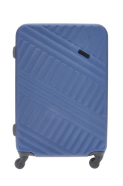 Trolley medio blu rigido con ruote piroettanti Prima Riga PR162/M
