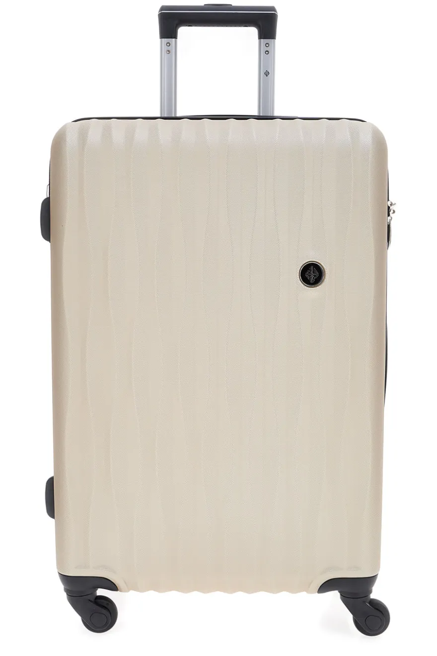 Trolley medio champagne rigido con ruote multidirezionali 2T2L 175/M