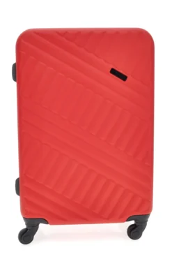 Trolley medio rosso rigido con ruote piroettanti Prima Riga PR162/M