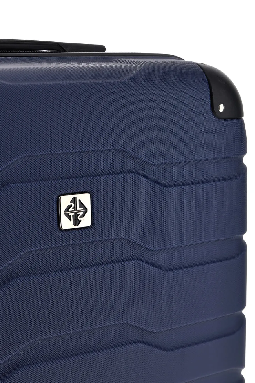 Trolley piccolo blu rigido con 4 ruote 2T2L156/P