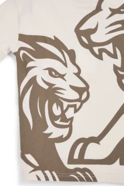 T-shirt beige con stampa Wild Pitt kids PT-B-T-9021