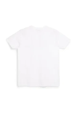 T-shirt bianca con stampa logo Abarth AH017TE
