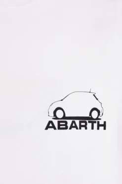 T-shirt bianca con stampa logo Abarth AH017TE