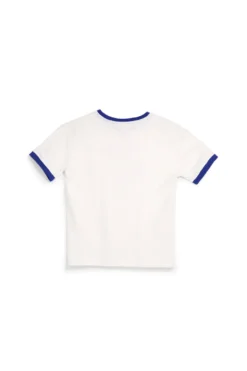 T-shirt bianca con stampa pallone Pitt kids PT-B-T-9052