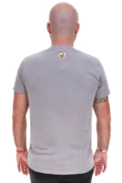 T-shirt grigia in cotone con logo Abarth AH025TE