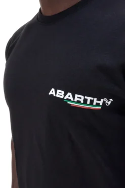 T-shirt nera con logo frontale 100% Cotone Abarth AH002TE